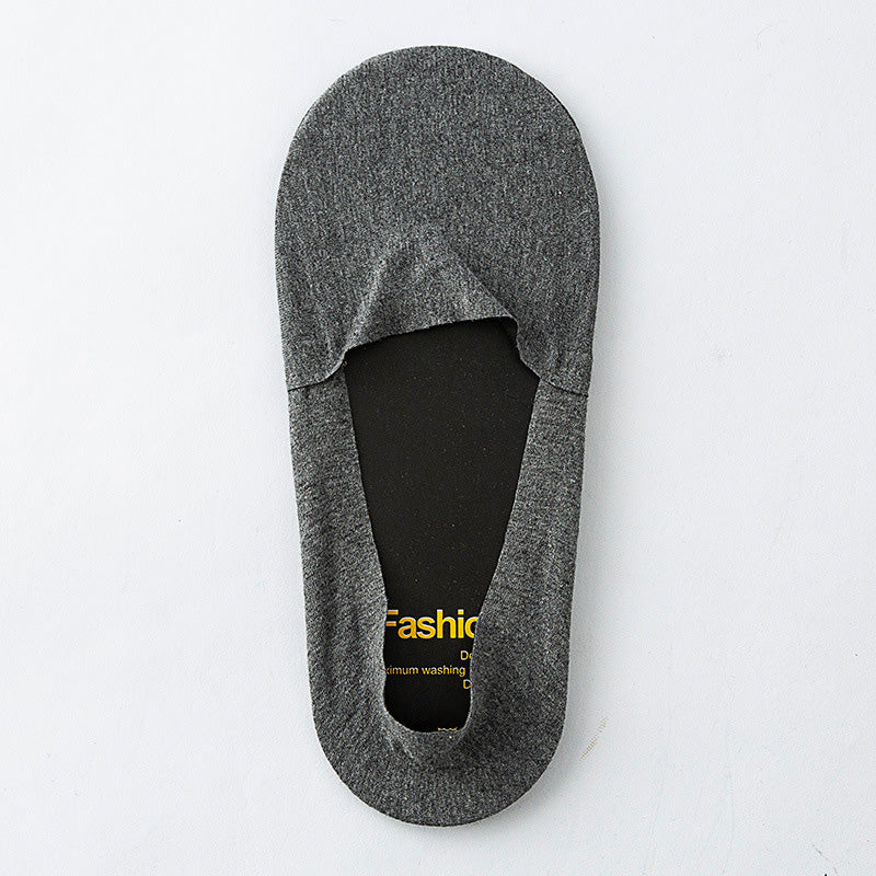 Silicone Anti-shedding No Show Socks(5 Pairs) - Dark Grey - EU42-48(US8.5-13) - image 8