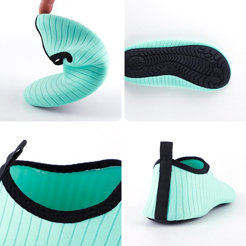 Plus Size Lake Blue Stripes Slipper Socks - image 4