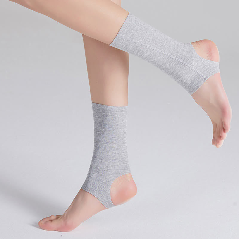 Plus Size Solid Color Sport Ankle Braces(2 Pairs) - Grey - L - image 4