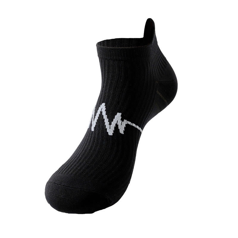 Plus Size Electrocardiogram Ankle Compression Socks(6 Pairs) - Black - EU40-44(US7-10) - image 11