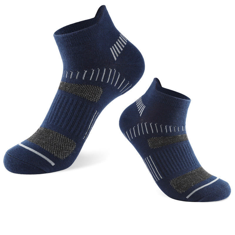 Plus Size Classic Color Ankle Compression Socks(5 Pairs) - Navy Blue - EU40-46(US7-12) - image 9
