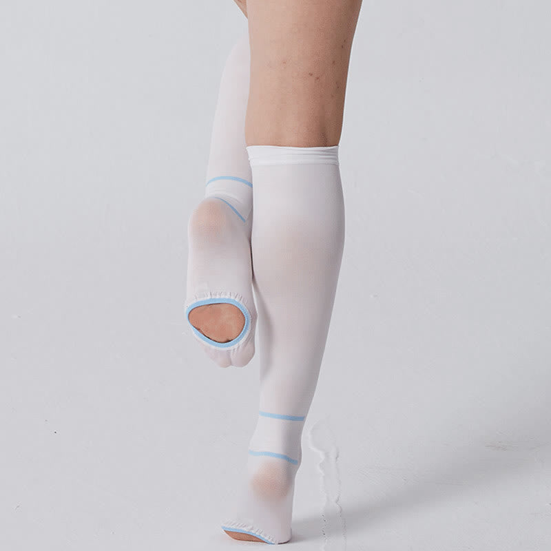Plus Size White Breathable Compression Socks - image 6