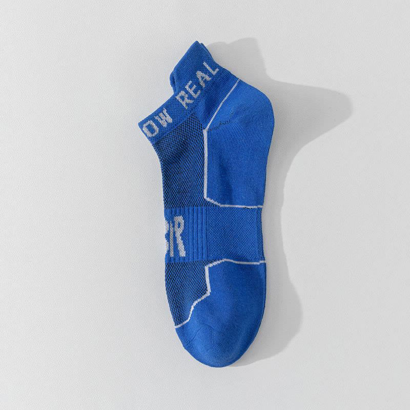 Plus Size Summer Sport Ankle Compression Socks(5 Pairs) - Navy Blue - EU44-50(US10-15) - image 7