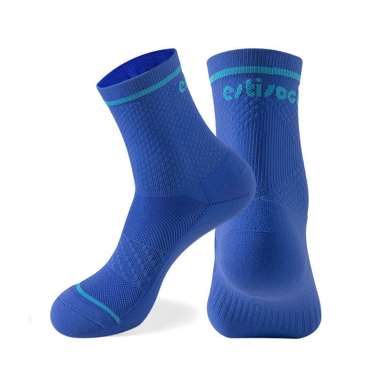 Plus Size Sport Quarter Compression Socks(7 Pairs) - Navy Blue - EU40-44(US7-10) - image 16