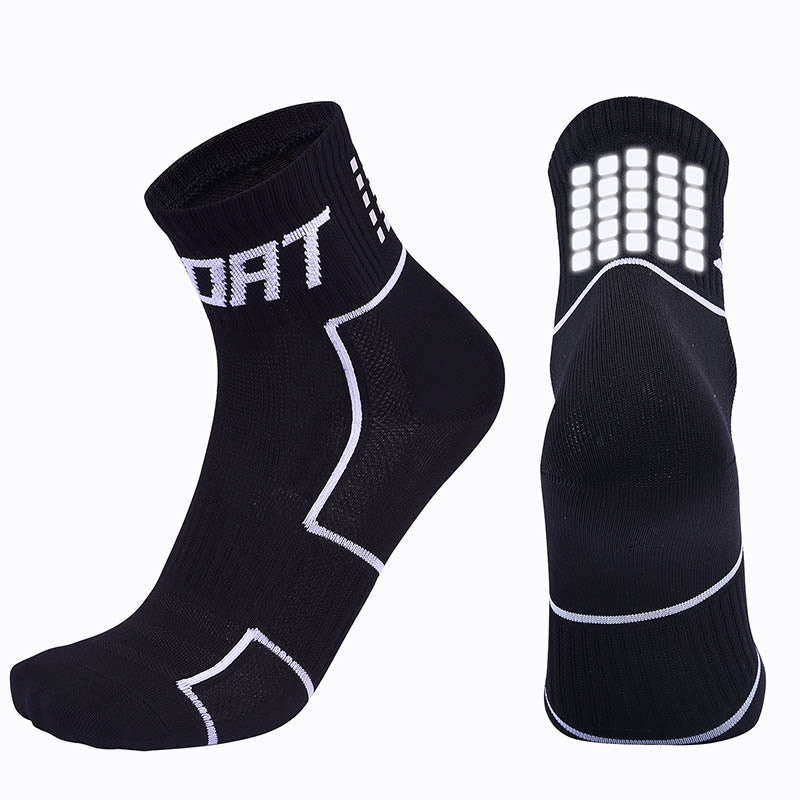 Plus Size New Sport Quarter Compression Socks(5 Pairs) - Black - EU40-44(US7-10) - image 15