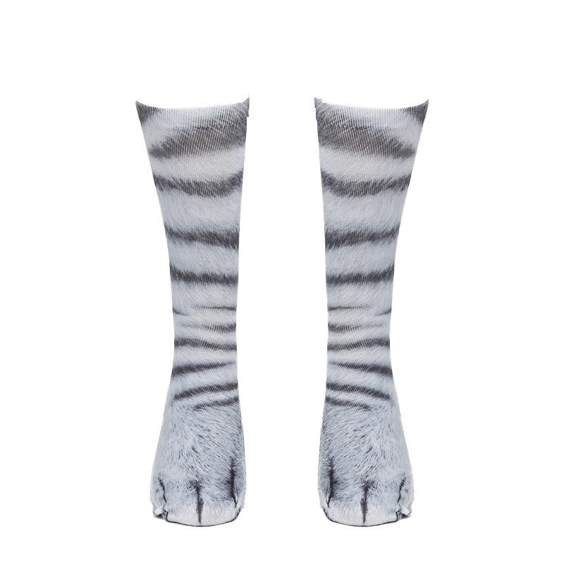 Cat Paws Quarter Socks(3 Pairs) - White - EU38-44(US5-10) - image 6