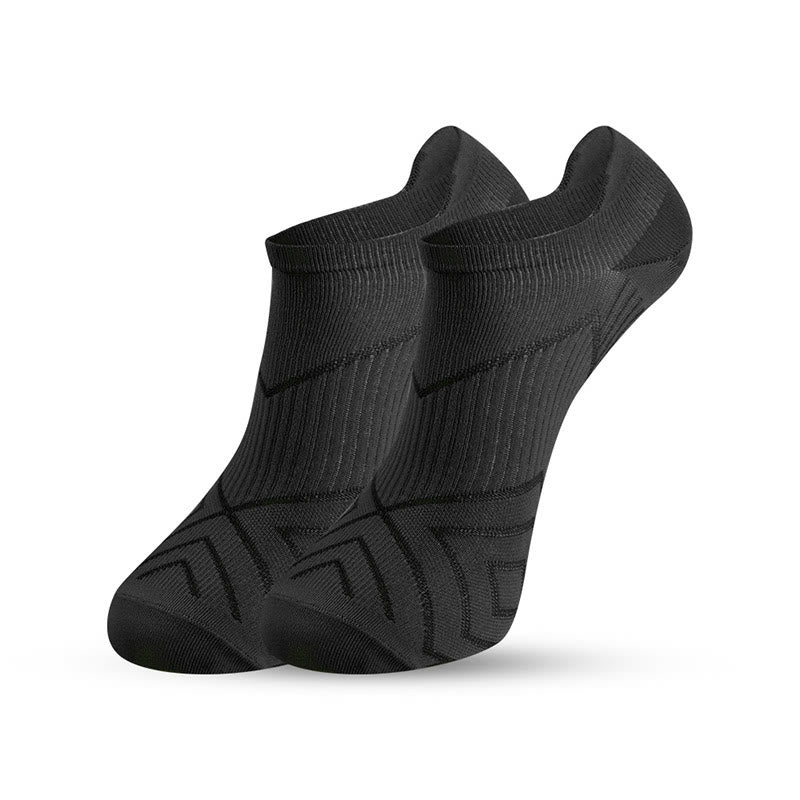 Plus Size Soft Running Ankle Compression Socks(5 Pairs) - Black - EU41-45(US7.5-11) - image 8