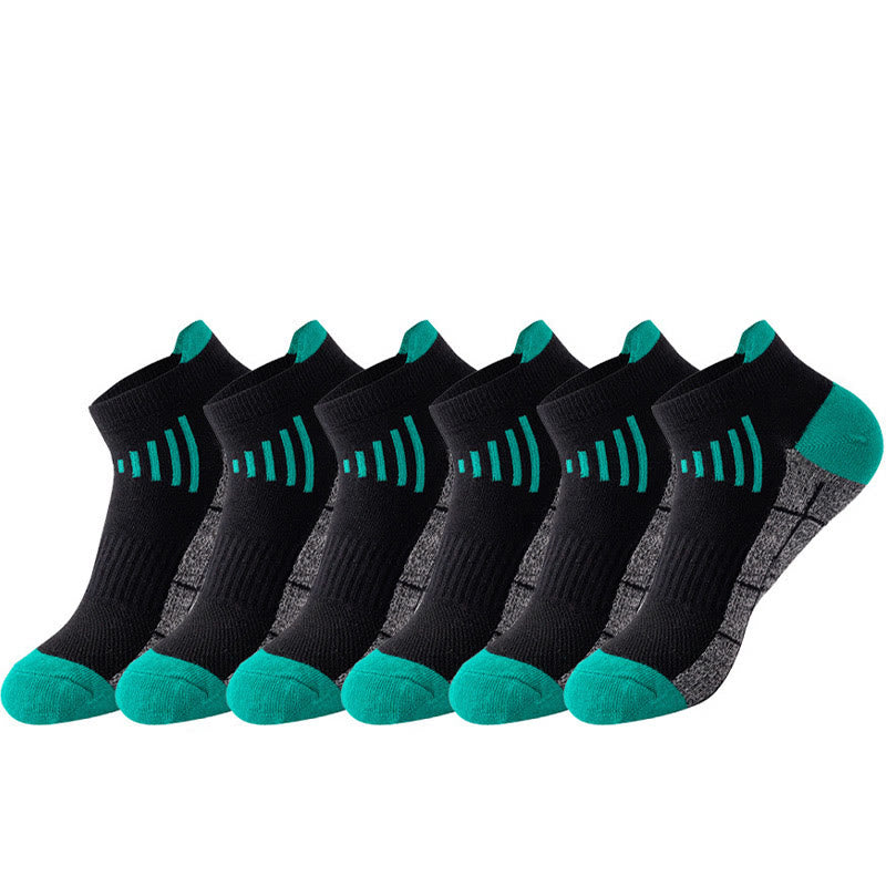 Plus Size Non Fading Ankle Compression Socks(6 Pairs) - Dark Green - EU39-45(US6-11) - image 13