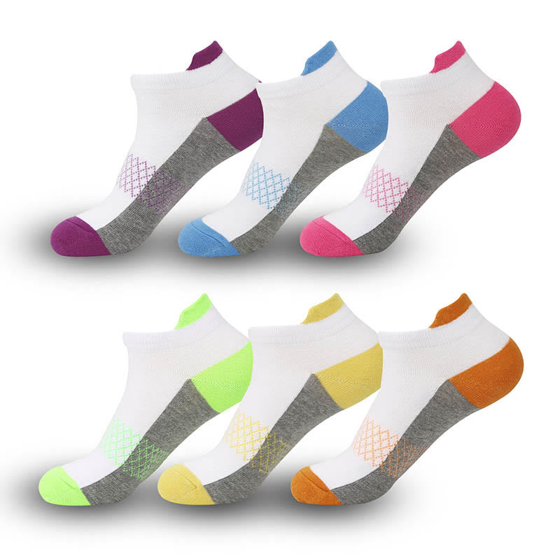 Plus Size Sweat Wicking Ankle Compression Socks(6 Pairs) - Multicolor - EU36-44(US3-10) - image 0