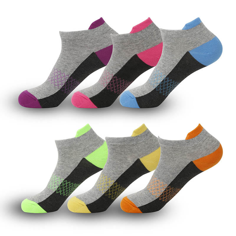 Plus Size Outdoor Activities Ankle Compression Socks(6 Pairs) - Multicolor - EU36-44(US3-10) - image 0