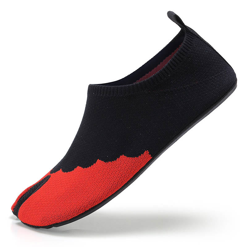 Plus Size Split Toe Swimming Slipper Socks - Red - 4XL - image 15
