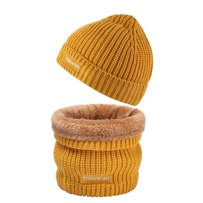 Warm Knit Hat Scarf 2 in 1 Set - Yellow - One Size - image 12