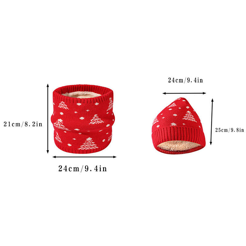 Winter Christmas Tree Beanie Scarf 2 In 1 Set - image 7