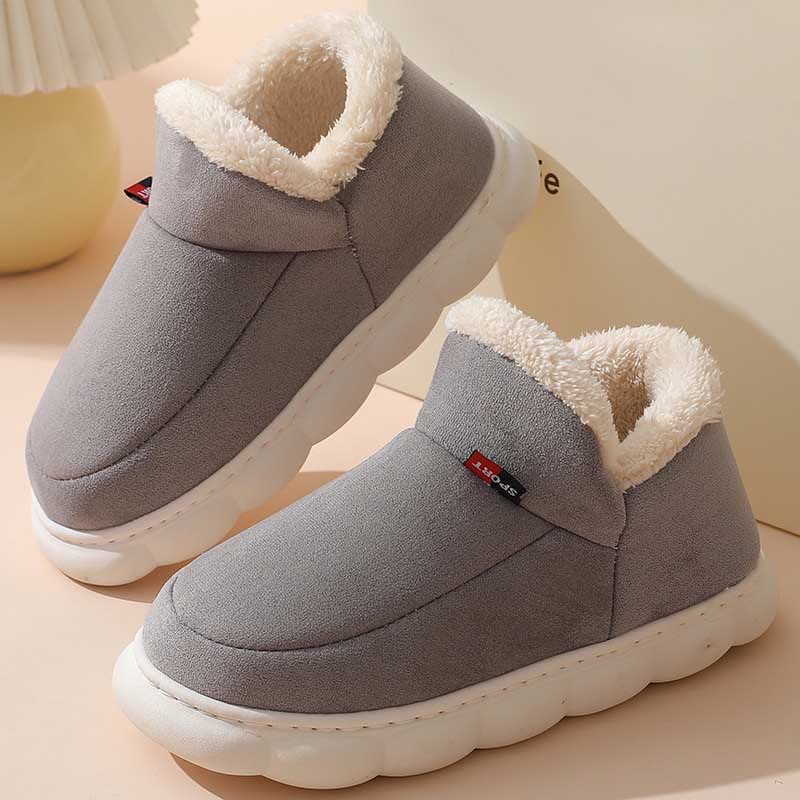Plus Size Soft Indoor Non Slip Slippers - Grey - EU43-44(US8-9) - image 10