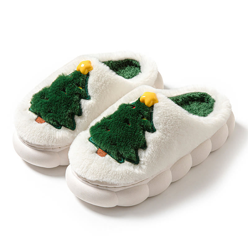 Plus Size Christmas Tree Slippers - Beige - EU44-45(US10-11) - image 8
