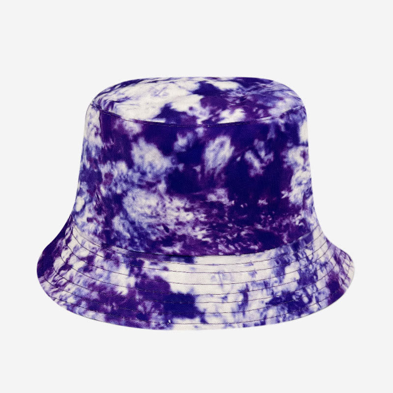 Plus Size Blue Purple Tie Dye Bucket Hat - E - One Size - image 4
