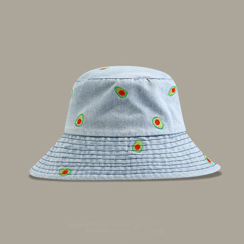 Plus Size Avocado Bucket Hat - Light Blue - One Size - image 4