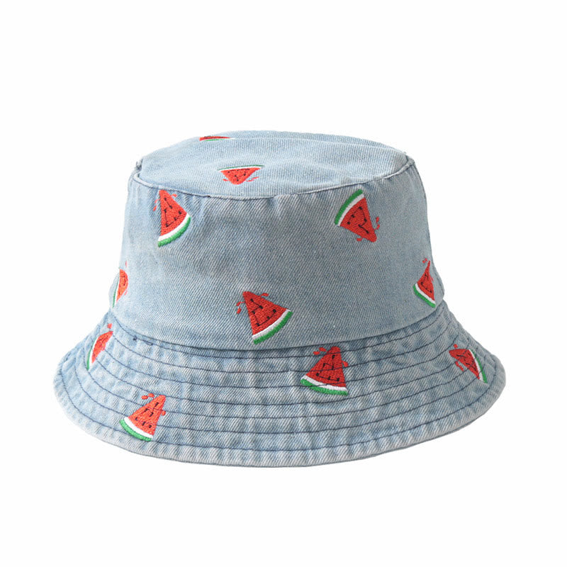Plus Size Watermelon Bucket Hat - Light Blue - One Size - image 4