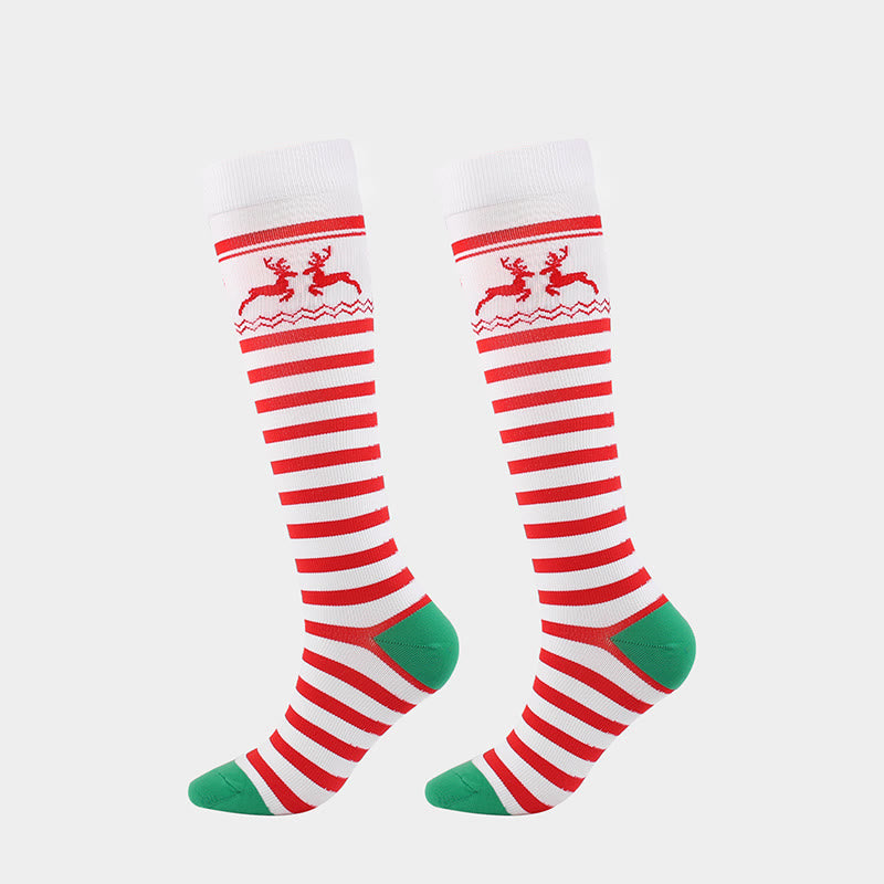 Cartoon Christmas Elements Compression Socks(6 Pairs) - image 6