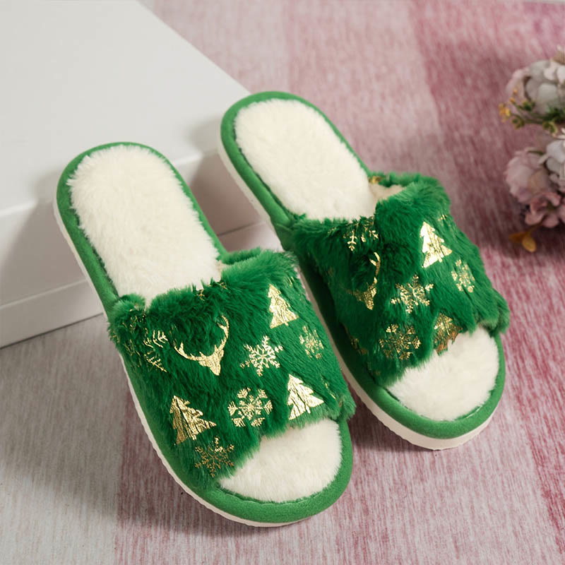 Plus Size Open Toe Slippers - Green - EU44-45(U10-11) - image 2