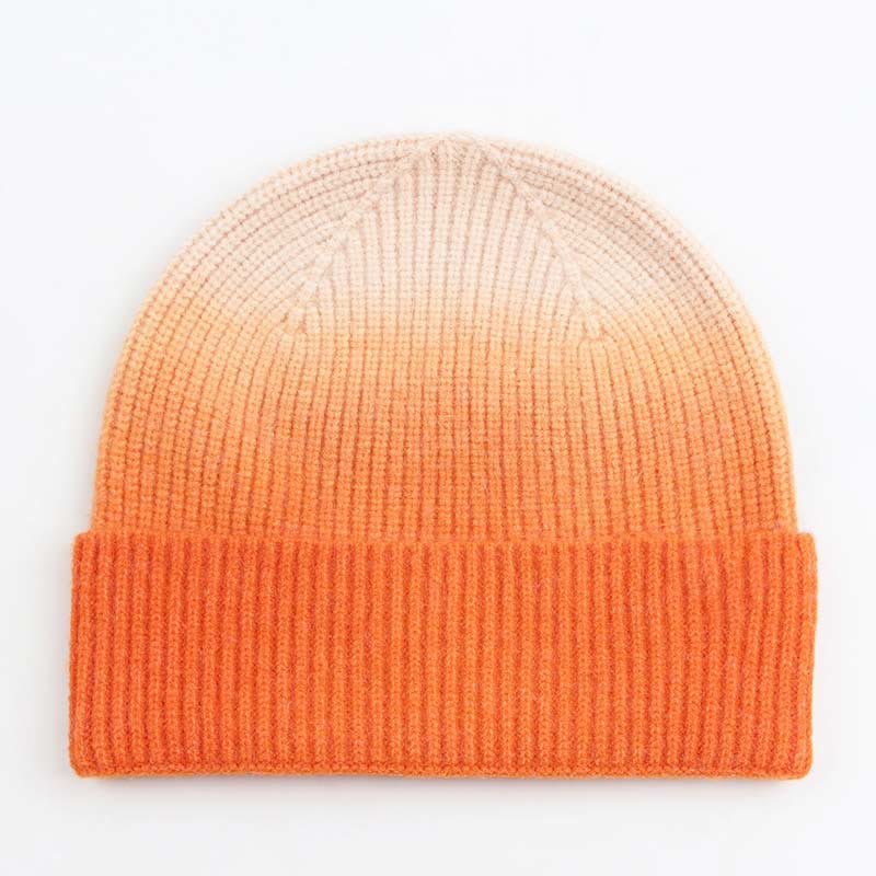 Gradient Color Gloves Beanie 2 In 1 Set - Orange - One Size - image 8