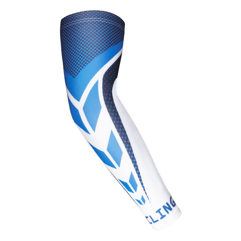 Color Matching Compression Arm Sleeves(2 Pairs) - Blue - 2XL - image 6