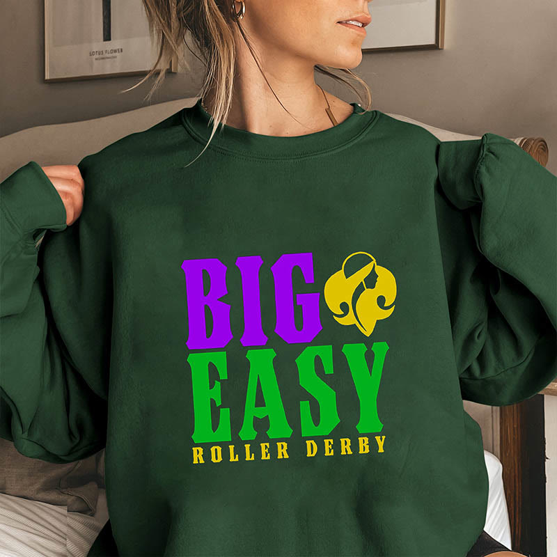 Plus Size Big Easy Roller Derby Sweatshirt - Dark Green - 3XL - image 4
