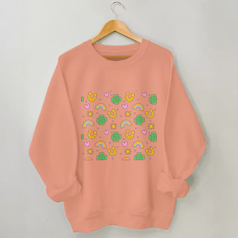 Plus Size Pink Heart Sweatshirt - Orange - 3XL - image 5
