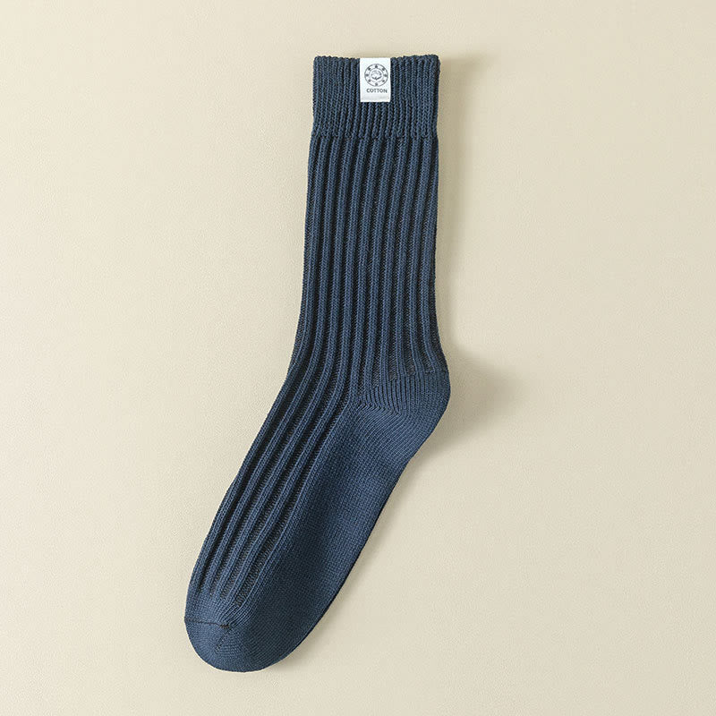 French Casual Quarter Socks(5 Pairs) - Navy Blue - EU43-48(US9-13) - image 11
