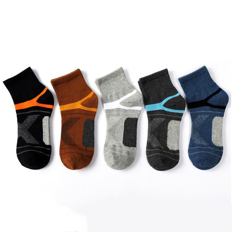 Plus Size Cotton Sports Quarter Compression Socks(5 Pairs) - image 9