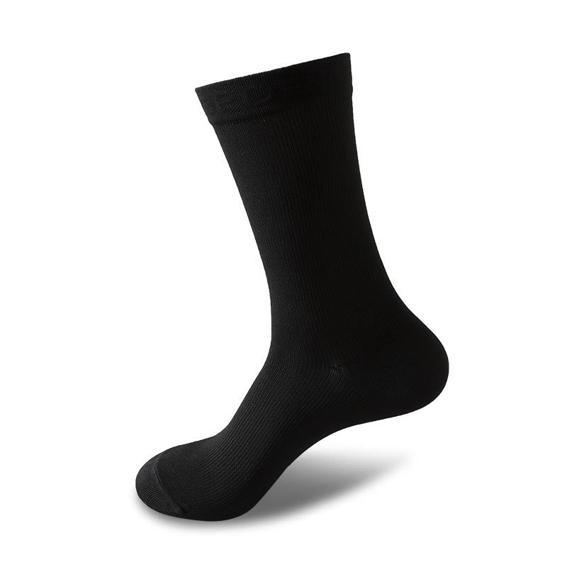 Plus Size Anti Slip Strips Quarter Compression Socks(6 Pairs) - Black - EU37-45(US4-11) - image 13