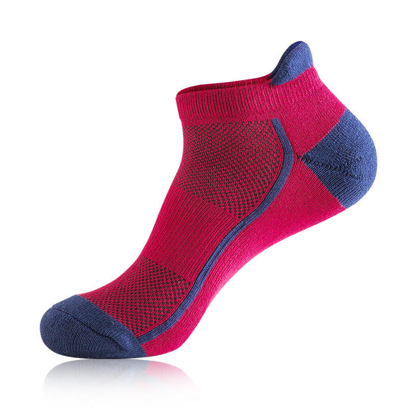 Plus Size Solid Ankle Compression Socks(5 Pairs) - Red - EU38-44(US5-10) - image 11