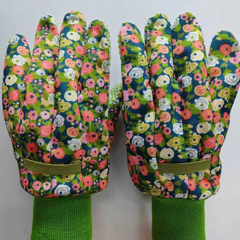 Flower Print Gardening Work Protective Gloves(3 Pairs) - image 12