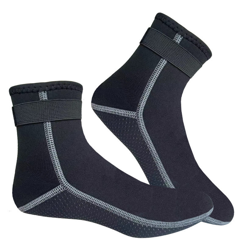 Plus Size Slip Resistant Water Socks - Grey - 2XL - image 1
