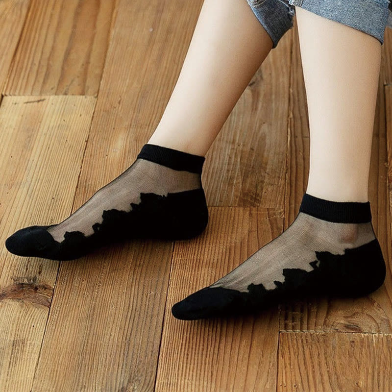 Breathable Red Rose Ankle Socks(5 Pairs) - E - EU36-40(US3-7) - image 4