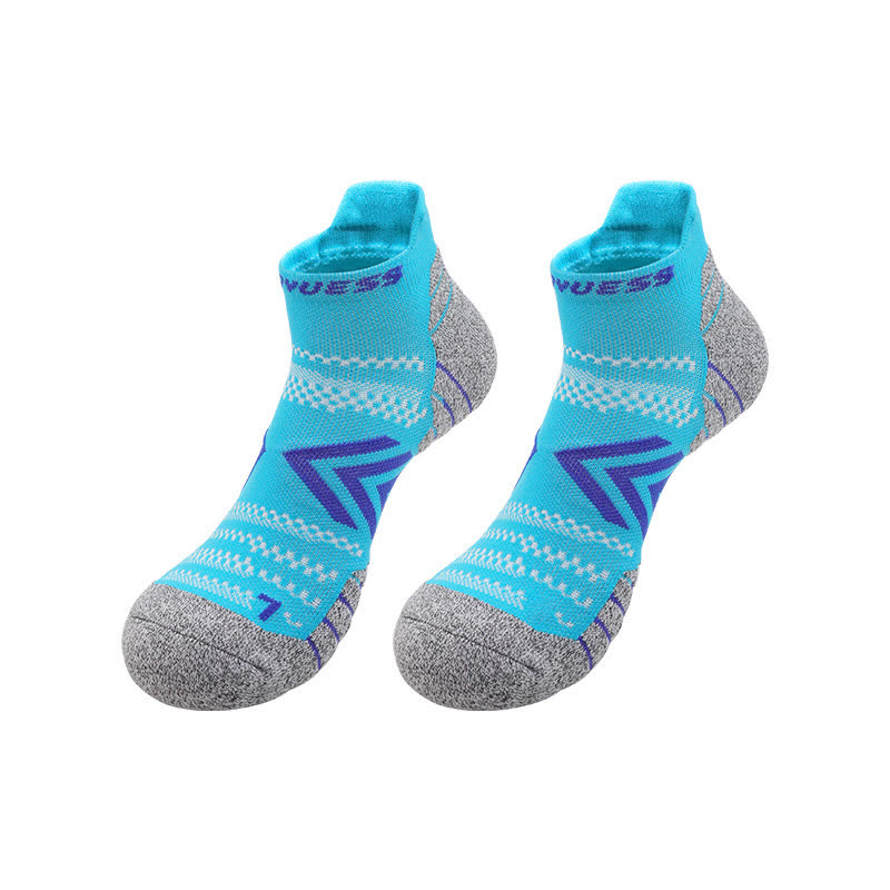 Bright Color Arrow Breathable Sports Ankle Socks(6 Pairs) - Blue - EU39-44(US6-10) - image 8