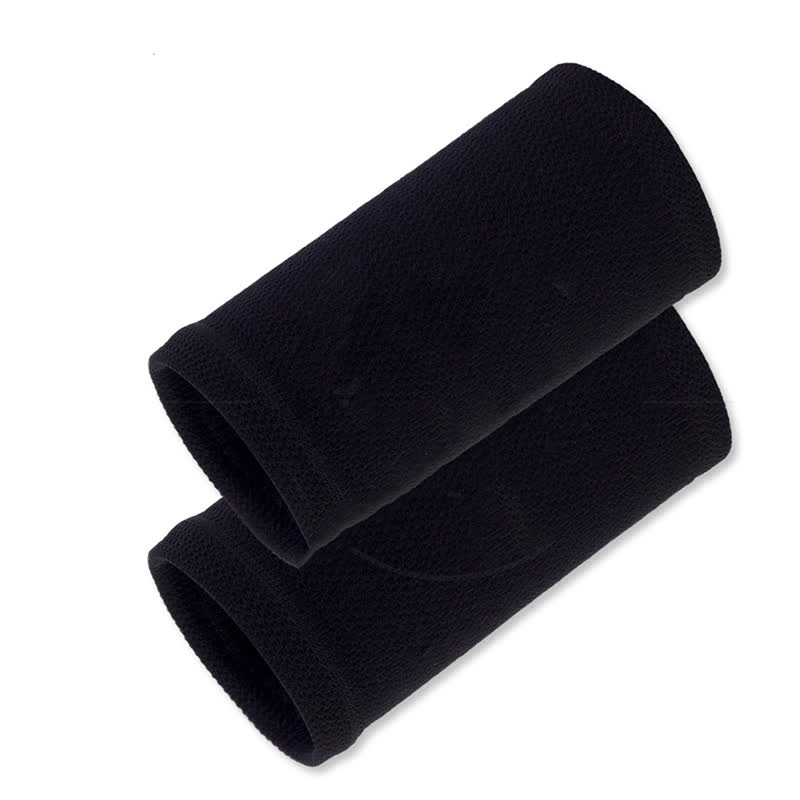 Solid Color Outdoor Sports Compression Wrist Sleeves(2 Pairs) - Black - One Size - image 11