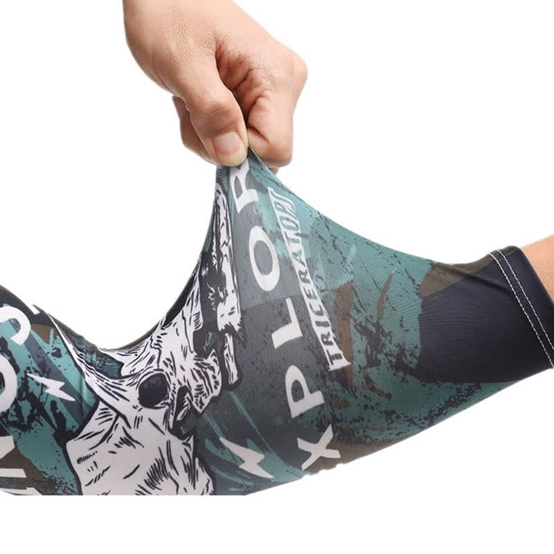 Patterned Outdoor Sun Protection Breathable Arm Sleeves(4 Pairs) - image 4