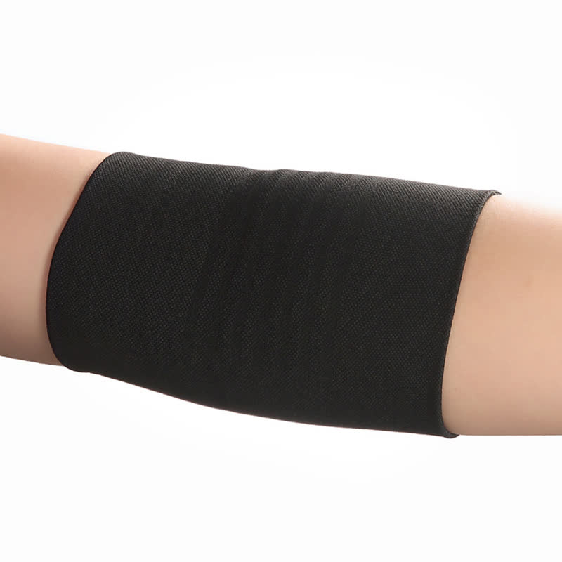 Solid Color Sports Compression Elbow Sleeves(3 Packs) - Black - 3XL - image 5