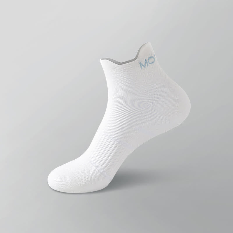 Letter Thin Solid Color Breathable Ankle Compression Socks(6 Pairs) - White - EU38-44(US5-10) - image 13