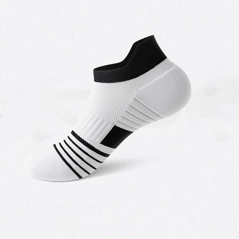 Striped Sweat-wicking Cotton Sports Ankle Compression Socks(6 Pairs) - Black - EU36-41(US4-7.5) - image 13