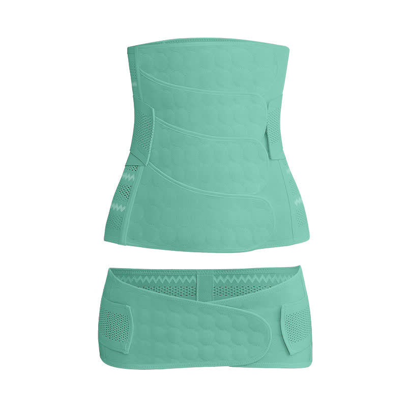 Solid Color Breathable Belly Belt Set - Green - XXL - image 18
