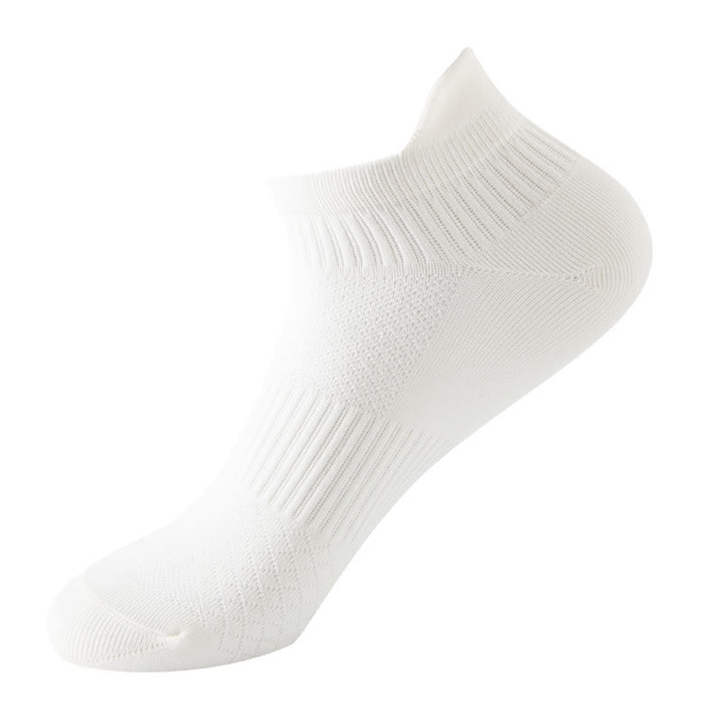 Solid Color Quick-drying Running Ankle Compression Socks(8 Pairs) - White - EU40-44(US7-10) - image 16