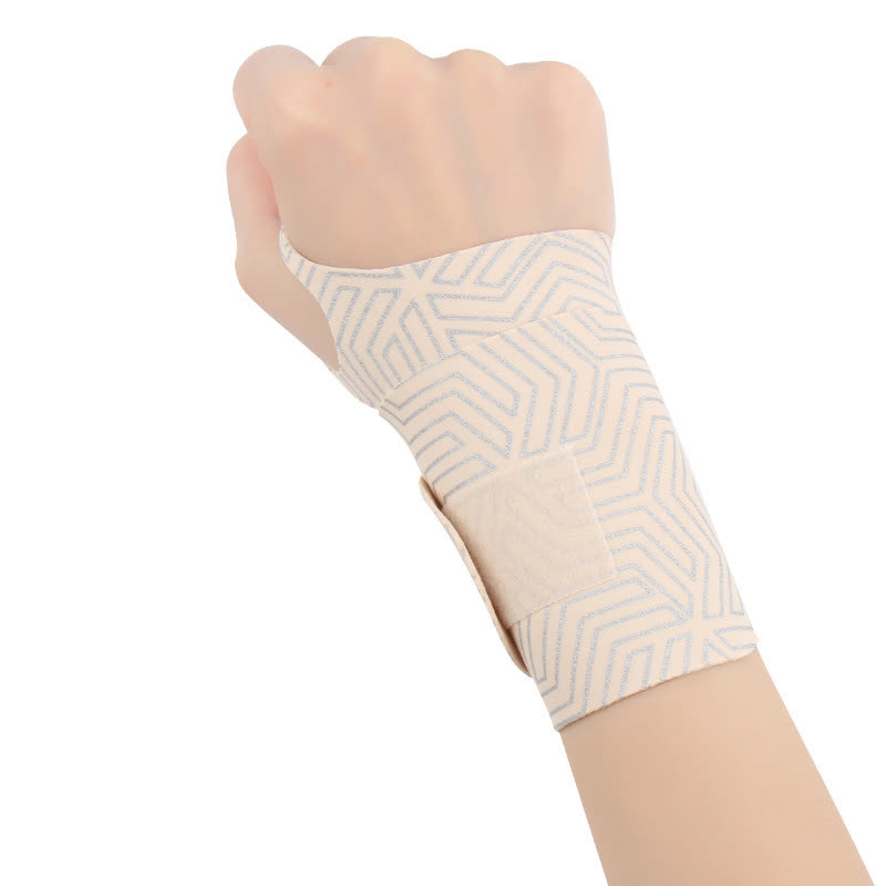 Stripe Print Ultra-Thin Wrist Sleeves - Nude - B - One Size - image 16