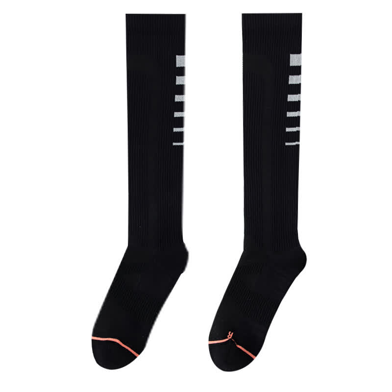 Graphics Print Compression Knee High Socks(6 Pairs) - Black - EU36-40(US3-7) - image 12