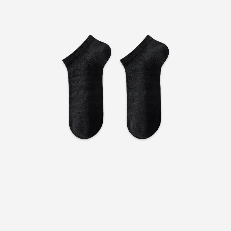 Modal Mesh Breathable Ankle Socks(6 Pairs) - Black - EU35-40(US3-7) - image 14