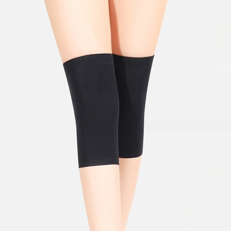 High Elastic Ultra-thin Knee Pads(3 Pairs) - Black - L - image 6