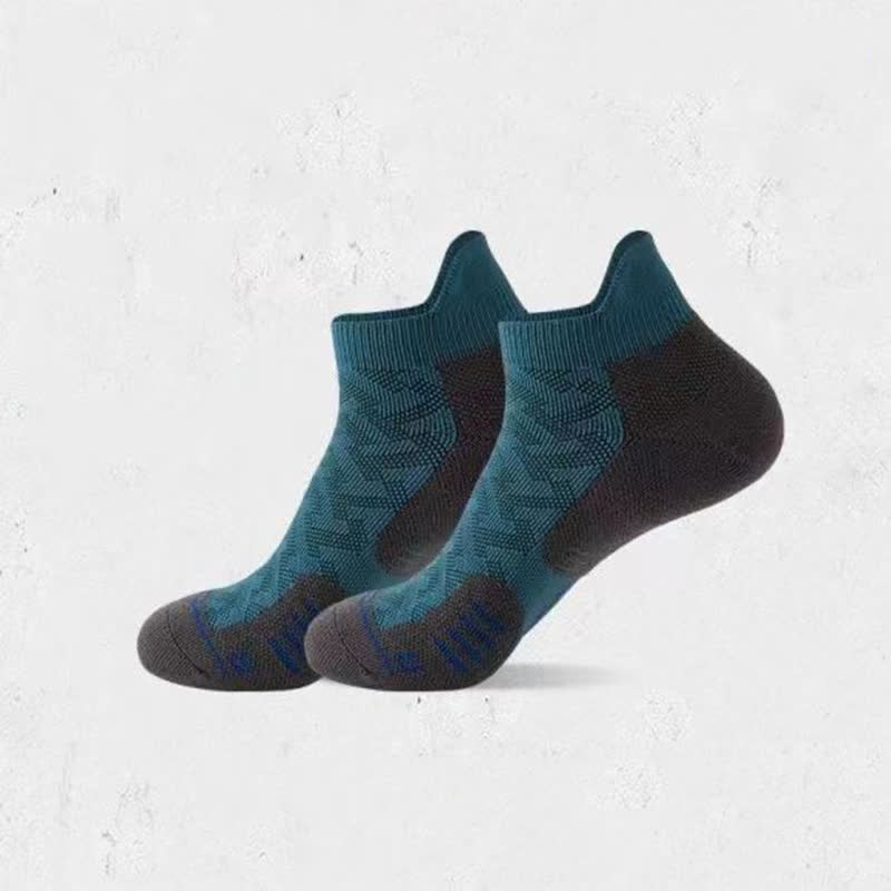 Striped Color Block Sports Ankle Compression Socks(5 Pairs) - Dark Green - EU39-44(US6-10) - image 6