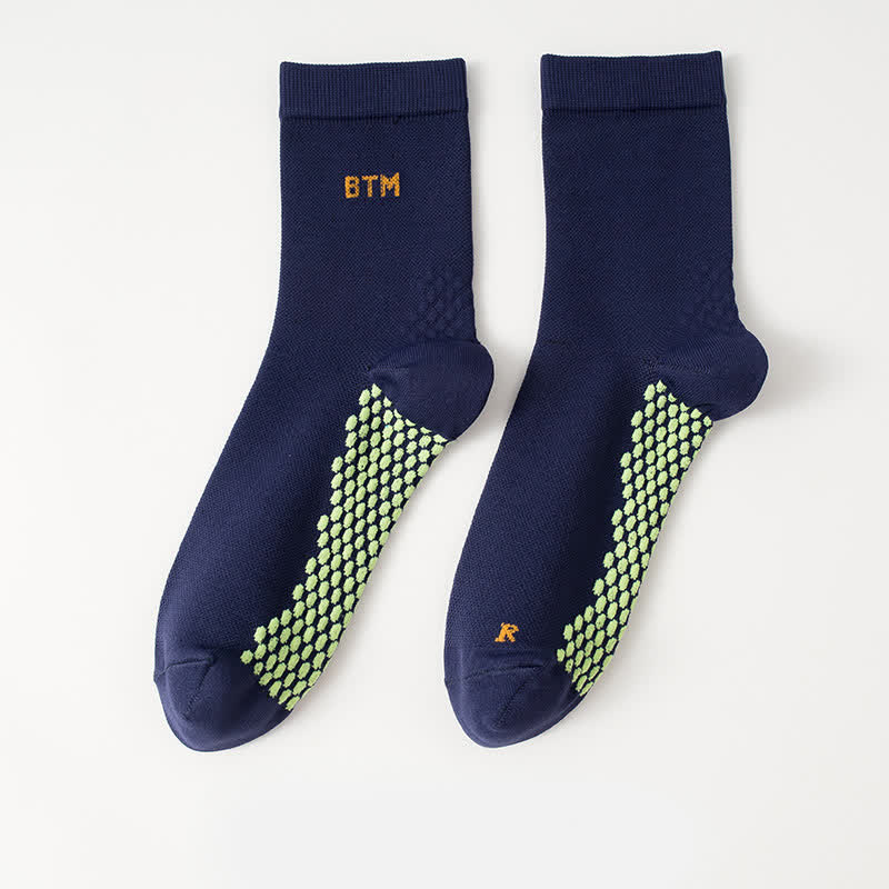 Quick-drying Sports Quarter Compression Socks(4 Pairs) - Navy Blue - EU35-43(US3-9) - image 10