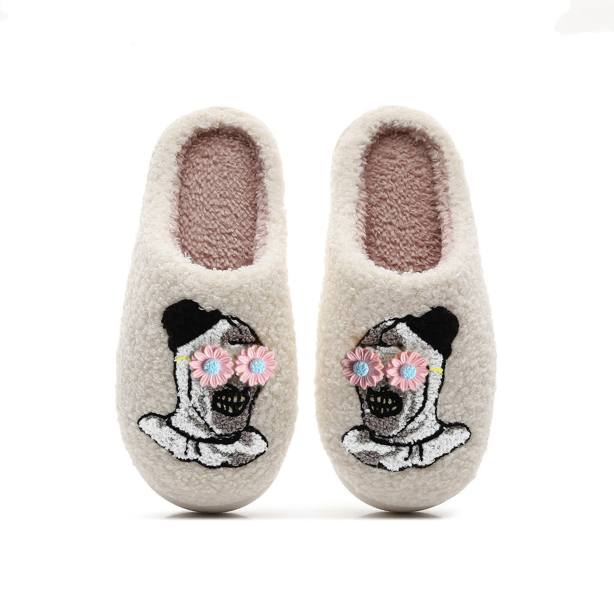 Halloween Skull Slippers with Flower Glasses - White - Pink - EU44-45(US10-11) - image 22